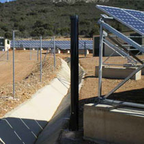 Permetro de segurana em campo solar